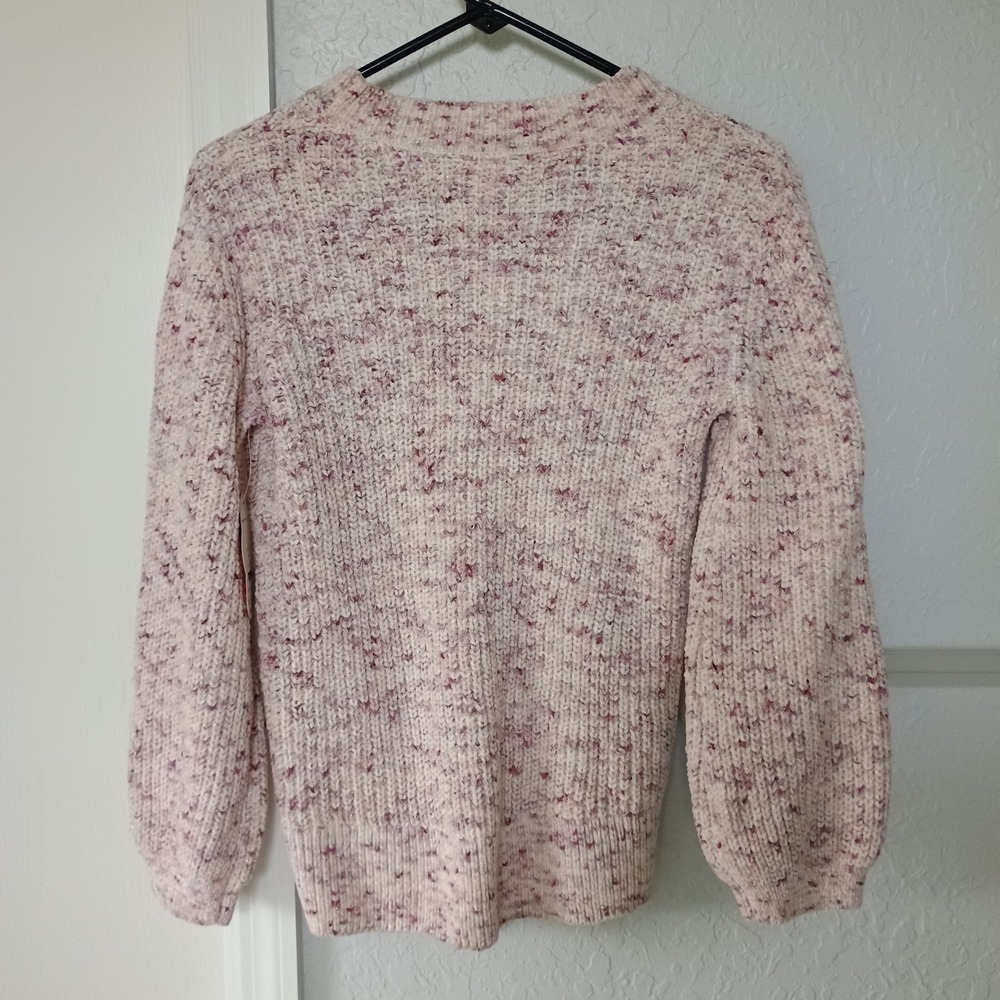 Wonder Nation Girls Long Sleeve Pink Knit Pullover Sweater Plus L /10-12 NWT - Picture 2 of 5